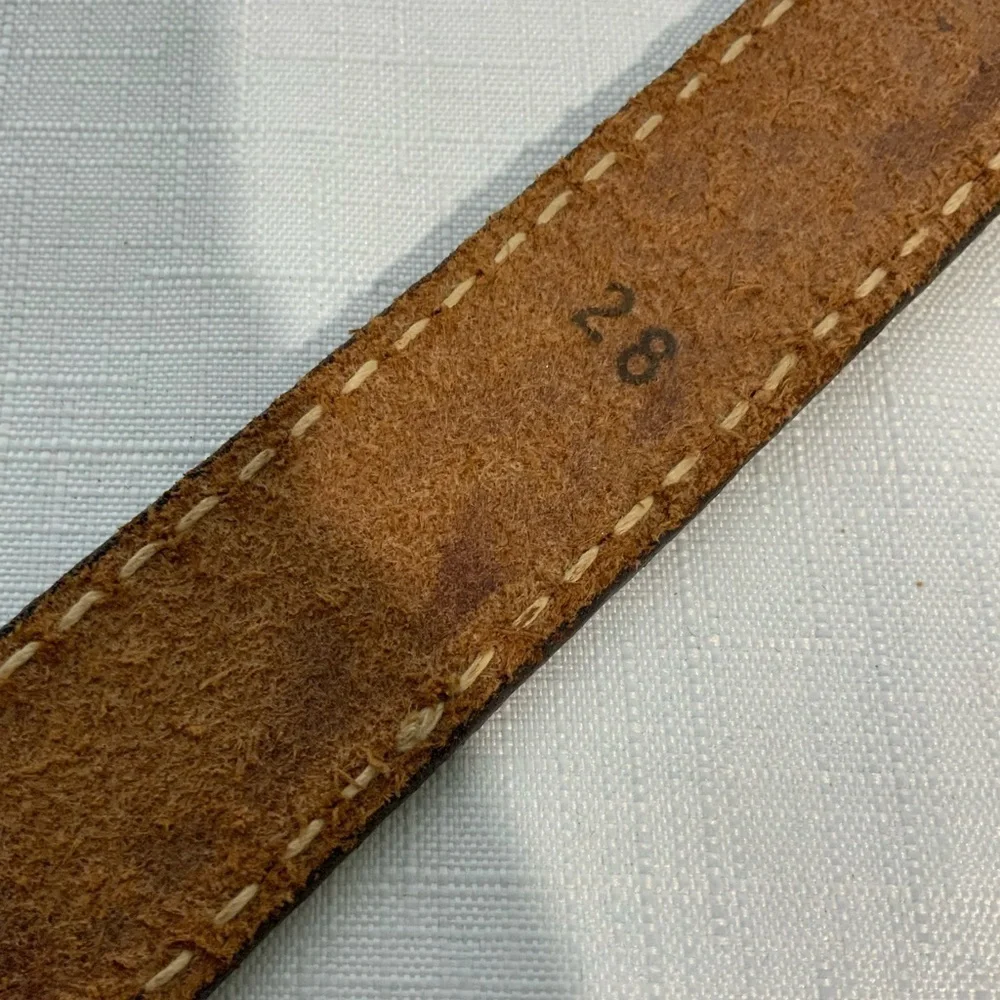 Western Brown Leather Monogrammed “Regina” Belt DBL Heart With Roses Buckle Sm